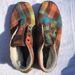 Toms Mocassin Fur Lined Slide On Shoes